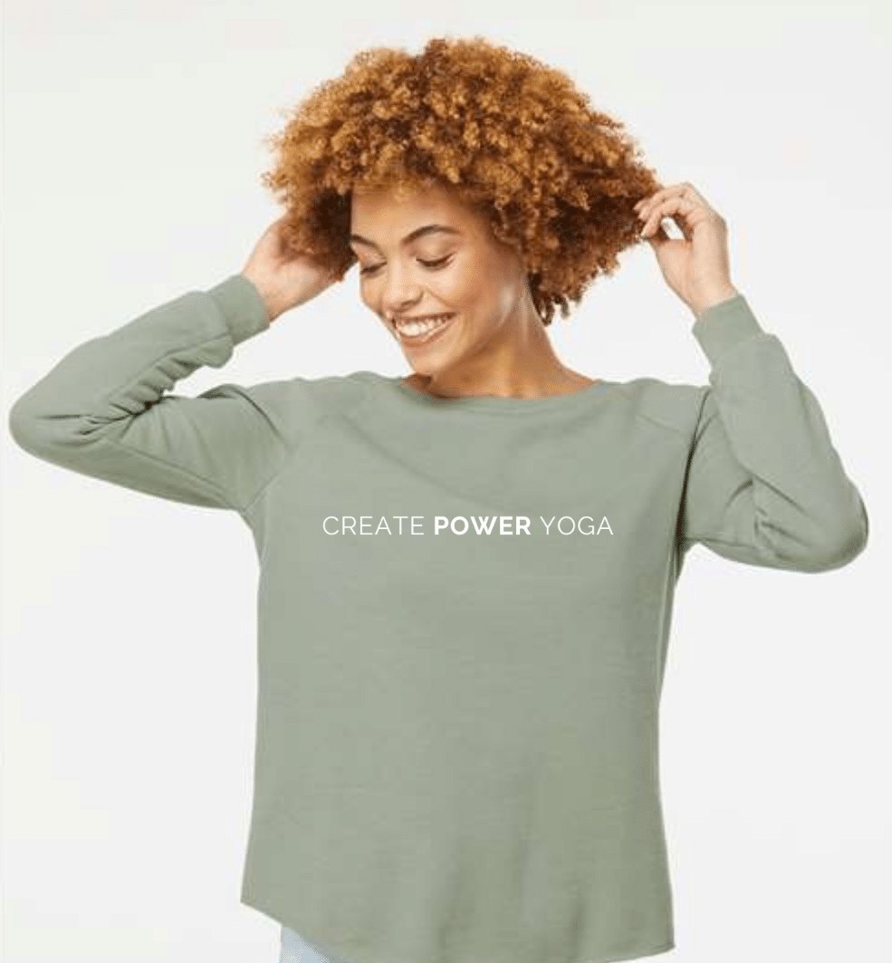 Create Power Yoga Wave Wash Crewneck Sweater