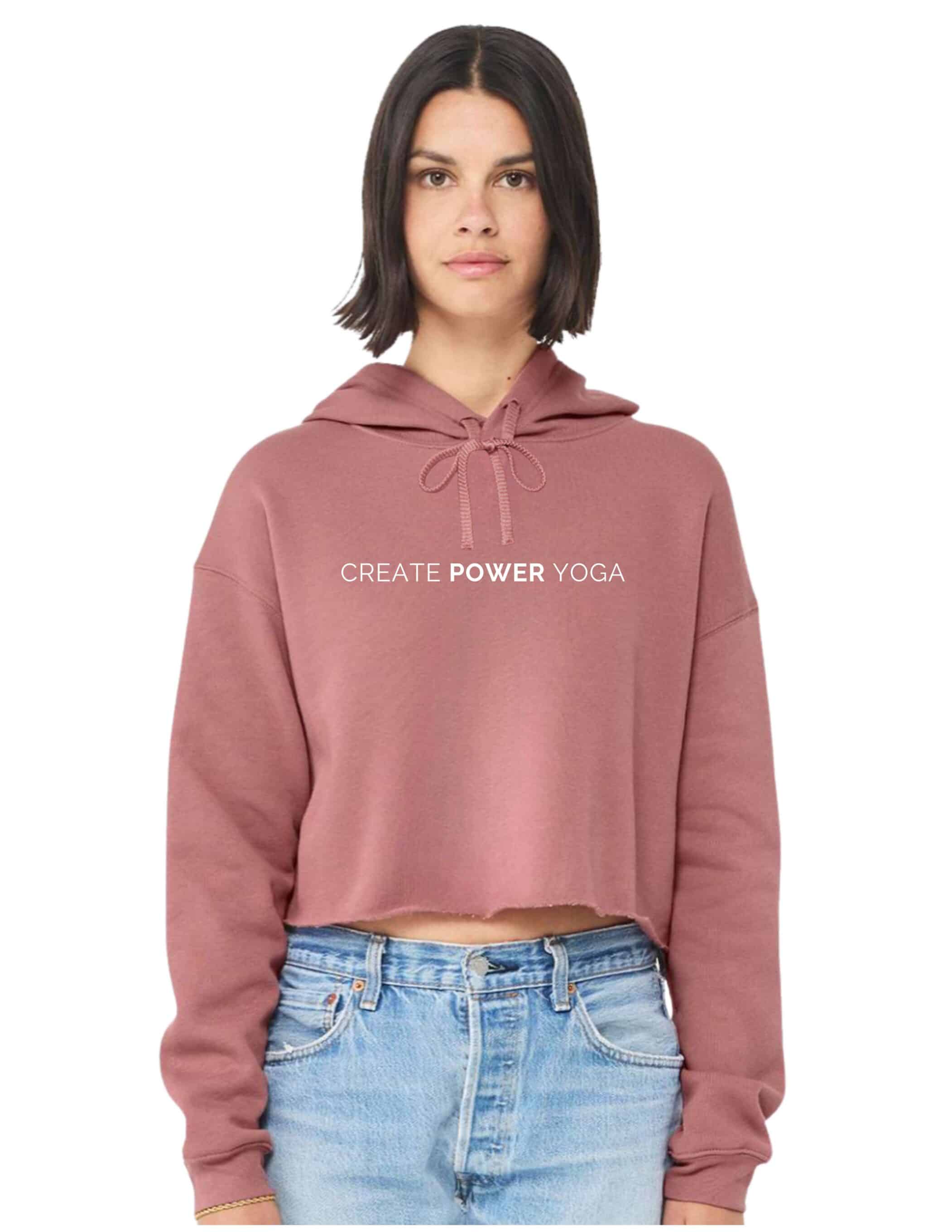 Create Power Yoga Cropped Hoodie